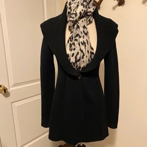 Banana Republic black shawl collar cardigan, size Medium